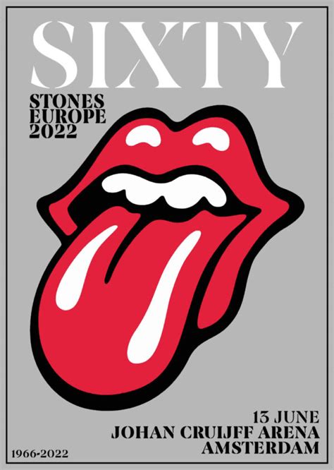 Rolling Stones Sixty 2022 Tour Amsterdam Johan Cruijff Arena Poster