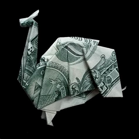 Real 1 Dollar Bill Origami Miniature Winged Dragon Figure Etsy