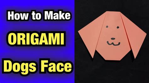 Paper Origami Dogs Face Easy Origami For Kids 🐶 Youtube