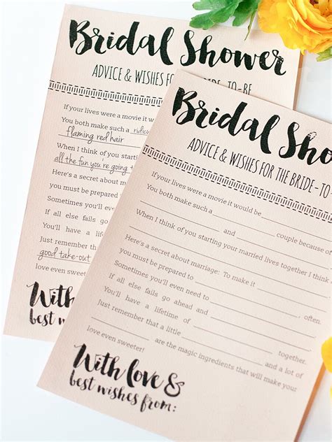 Free Bridal Shower Game Printables Printable World Holiday
