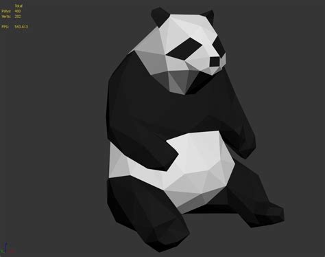 Lowpoly Panda Panda Panda Bear 3d Design