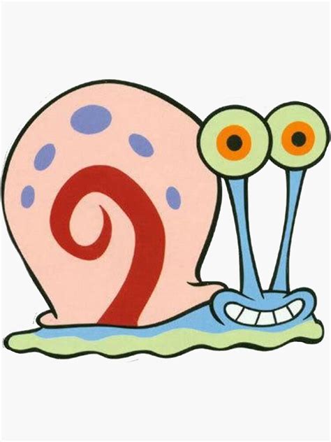 Gary The Snail Spongebob Sticker By Sallygr Redbubble