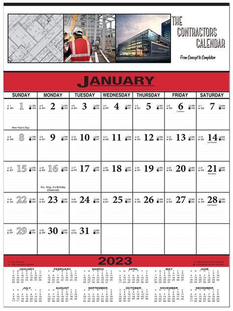 Economy Contractor 12 Sheet Wall Calendar Full Color E442