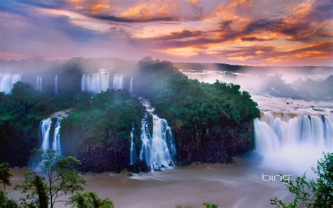 Iguazu Falls National Park At The Borders Of Argentina And
