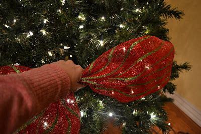 But, first let me show you a few photos. Decorating A Christmas Tree With Mesh Ribbon Tutorial | Mesh christmas tree, Ribbon on christmas ...
