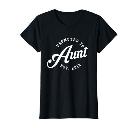 Womens Promoted To Aunt Est 2019 T Shirt New Auntie Announcement Teevimy