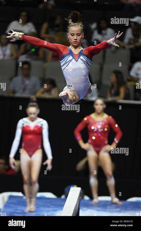 Madison Kocian Warms Up On The Balance Beam At The Womens Olympic