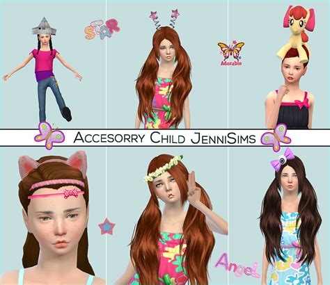 Downloads Sims 4 Accessory Sets Child Bow Eyeheadbandorigami Hatmy