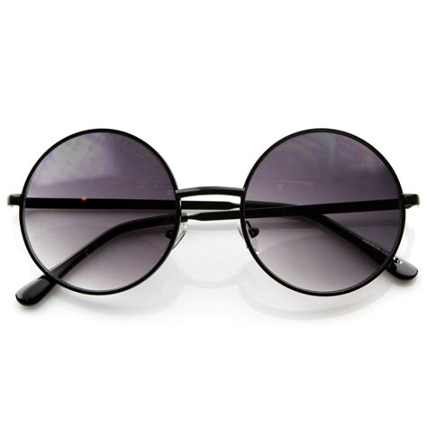 designer medium round metal fashion sunglasses zerouv