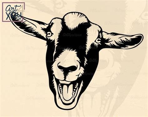 Download Goat head svg cricut clipart farm animal funny face download | Etsy in 2020 | Goat art, Goats ...