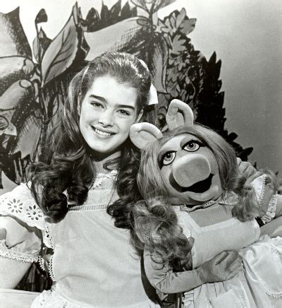 How can someone be that good looking while being a complete slob? Brooke Shields - Muppet Wiki