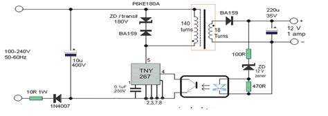 See more ideas about electronics circuit, power supply circuit, circuit diagram. 12 V Mains SMPS Circuit ~ GIRIJESH CHAUBEY