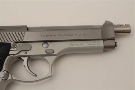 Beretta 92fs 9mm Semi Auto Pistol Hard Chrome Finish With Aftermarket