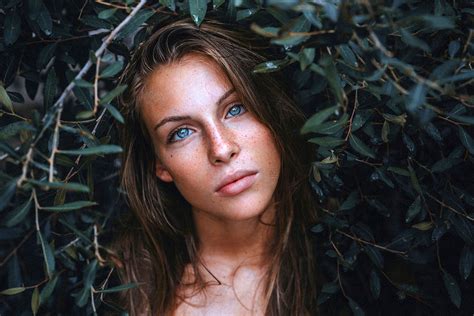 Beautiful Freckled Woman Face Image Free Stock Photo Public Domain