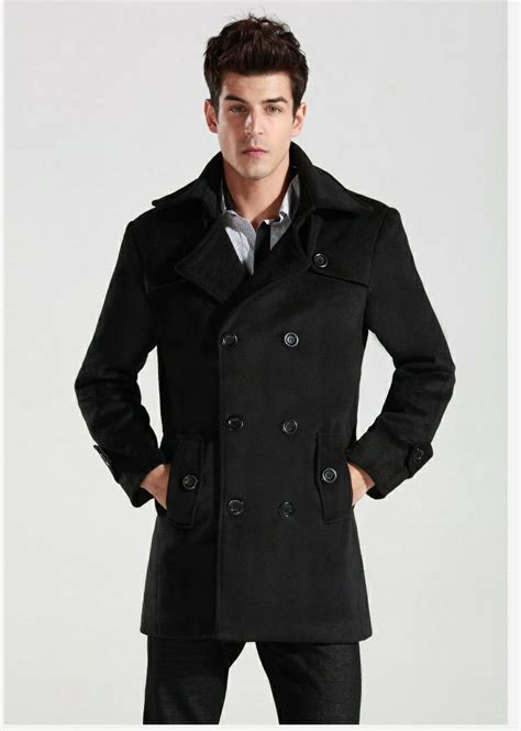 New 2014 Men Trench Coat Double Breasted Outwear Cheap