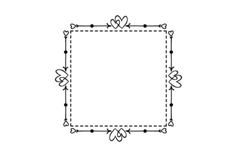 Square Monogram Frame Svg Cut File By Creative Fabrica Crafts