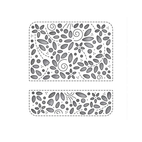 Simon Says Stamp Filigree Message Rounded Rectangle Wafer Die S682