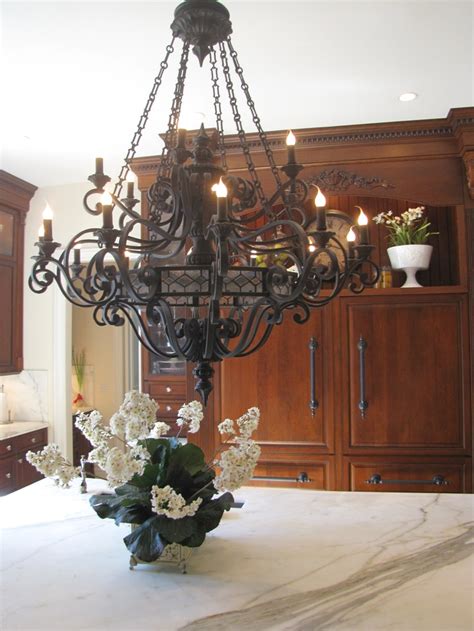 I want to share with you how i made a chandelier for your kitchen. wrought-iron chandelier; Kitchen Trend Large Lighting ...