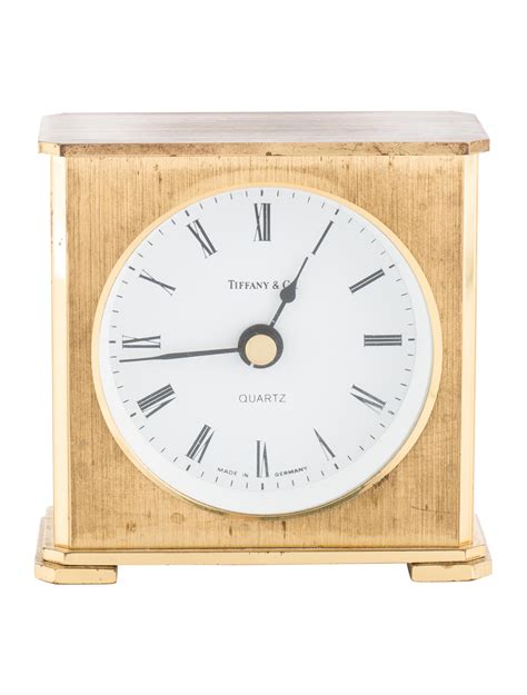 Mid century modern desk clock / alarm clock by thecuriouscaseshop, €. Tiffany & Co. Mid-Century Modern Brass Desk Clock - Decor ...