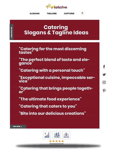 Attractive Catering Slogans Taglines Ideas Markative