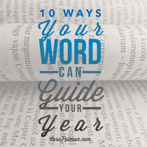 10 Ways Your Word Guides Your Year