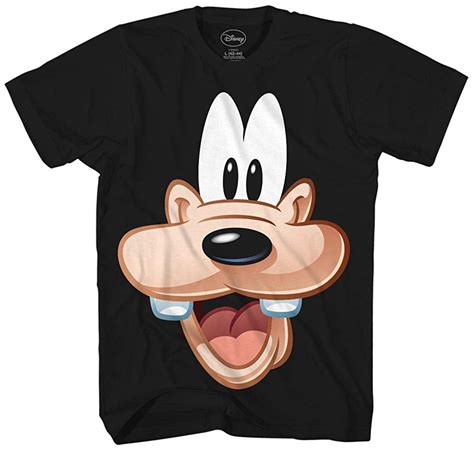 Disney T Shirt Goofy T Shirt Face Funny Costume Graphic Mens Adult Tee