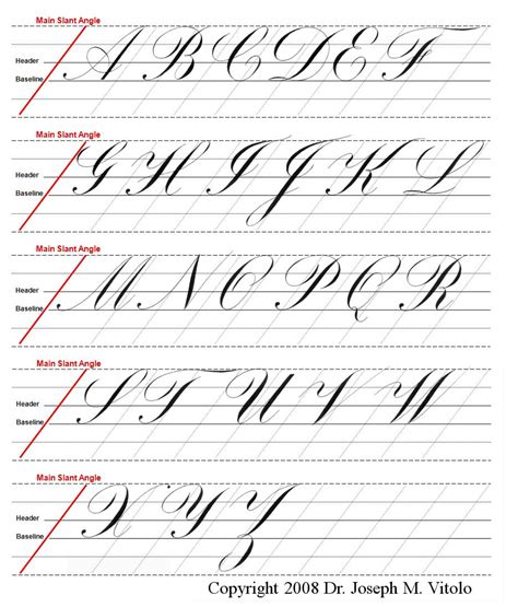 Copperplate Calligraphy Practice Sheets Printable Free