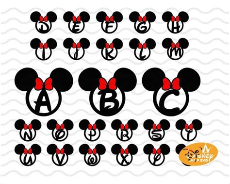 Disney Svg Font Disney Alphabet Svg Ears Svg Minnie Font Etsy Porn