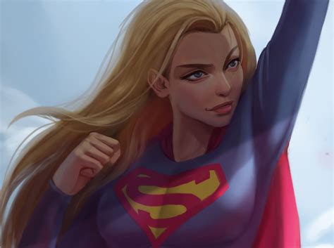 Cute Supergirl Artwork Wallpaperhd Superheroes Wallpapers4k