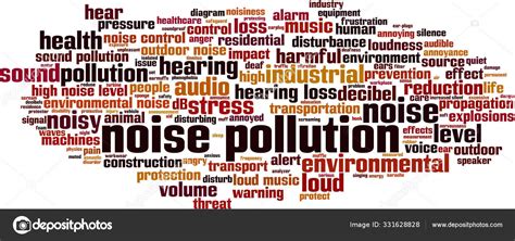 Noise Pollution Cloud Concept Collage Made Words Noise Pollution Vector Stock Vector By Boris