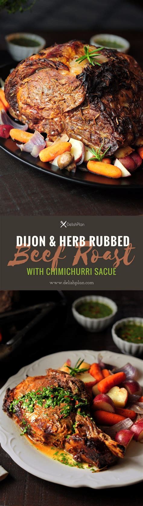 It's so easy (true!) and turns out incredibly delicious every single time. Dijon & Herb Rubbed Rib Roast with Chimichurri Sauce ...