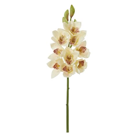 20” Cymbidium Orchid Artificial Flower Set Of 4 Nearly Natural