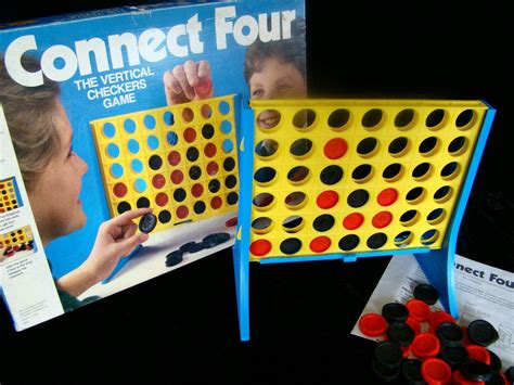 Vintage Connect 4 Four Vertical Checkers Game Milton Bradley