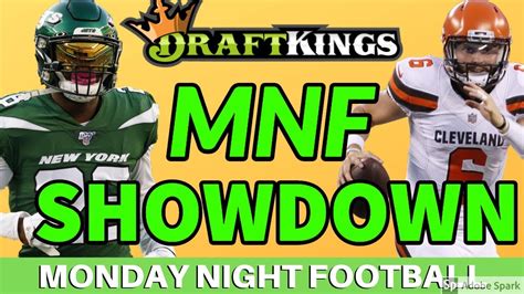 Draftkings Nfl Monday Night Showdown Picks Nfl Mnf Picks Youtube