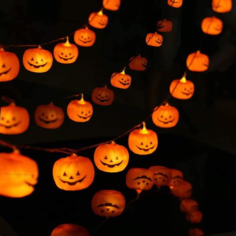 Led Pumpkin Lights Halloween String Lights Home And Outdoor Decoration