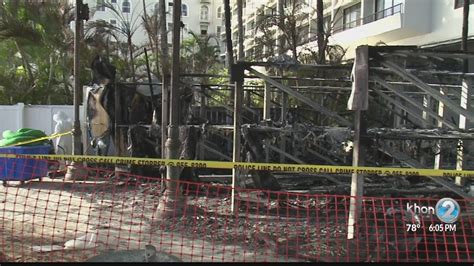 Police Still Searching For Suspect Who Set Fire To Waikiki Surfboard Rack Youtube