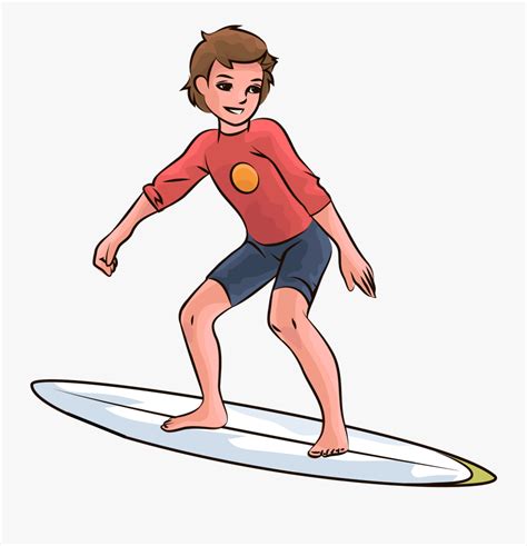 Boy Cartoon Surfer Free Transparent Clipart Clipartkey