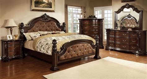 You can browse through lots of rooms fully furnished with inspiration and quality bedroom furniture here. Monte Vista I Dark Brown Leatherette Poster Bedroom Set ...