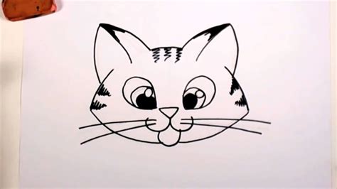 Drawing A Cartoon Tabby Cat Face