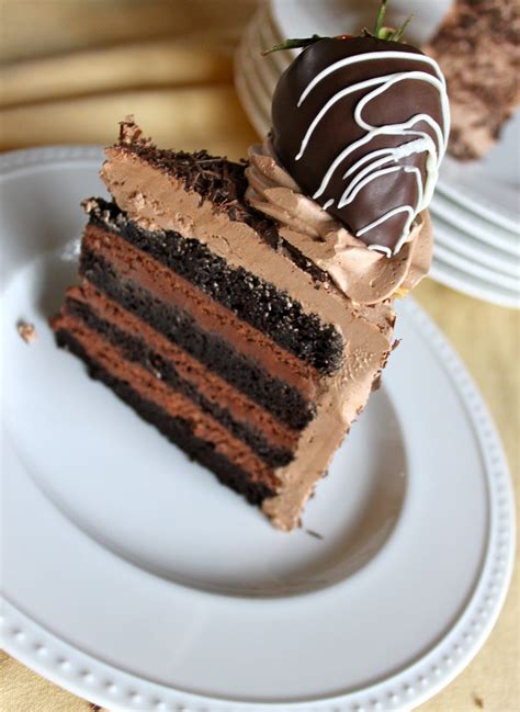 Moist chocolate cake paired with coconut pecan filling and chocolate frosting is just. Cafe Coco: Dark Chocolate Cake with Dark Chocolate Mousse Filling and Chocolate Italian Meringue ...