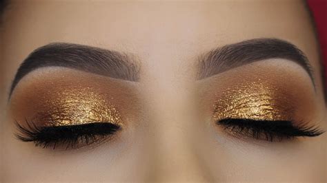 Golden Bronze Kim Kardashian Inspired Eye Makeup Tutorial