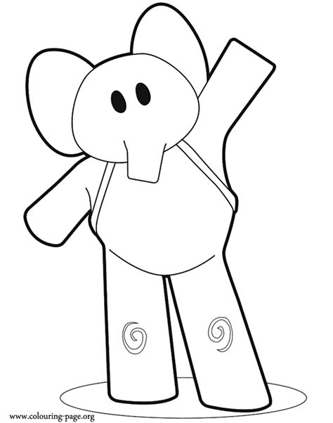 Find thousands of coloring pages in the coloring library. Pocoyo - Elly coloring page