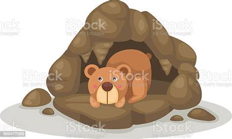 Bear Sleeping In Cave Vector Stock Illustration Download Image Now