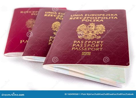 Polish Passport On A White Table Identification Document Needed In A