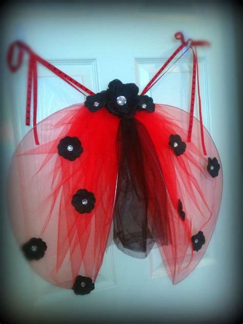 Adult Ladybug Costume Wings Ladybug Wings Red And Black By Tutuhot