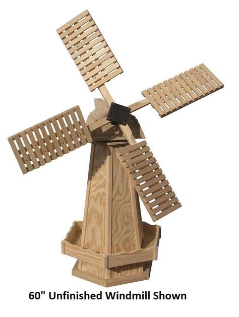 Amish Stained Wood Decorative Dutch Windmills Practical Garden Ponds