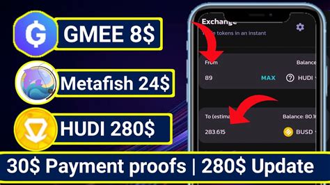 How To Withdraw Hudi Token Gmee Token Claim Metafish Payments