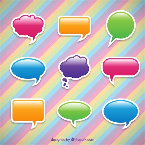 Colorful Speech Bubbles Vector Free Download