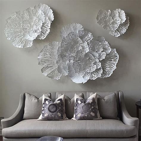 Flower Wall Art Large White Metal By Phillips Collection