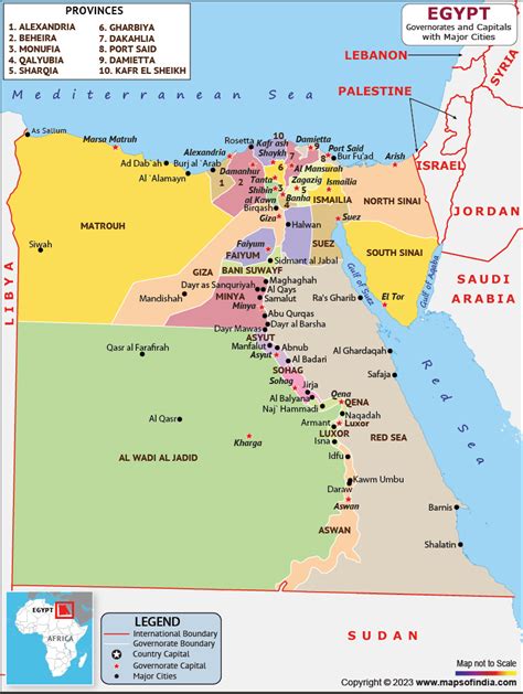 Political Map Of Egypt Venus Jeannine